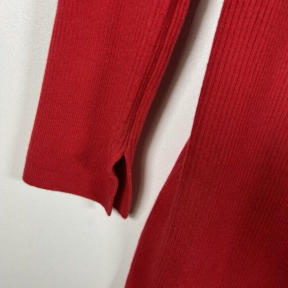 Eleven Six Dress Women's Medium Red Marla Bodycon Ribbed Sweater Maxi Cozy - Picture 8 of 14